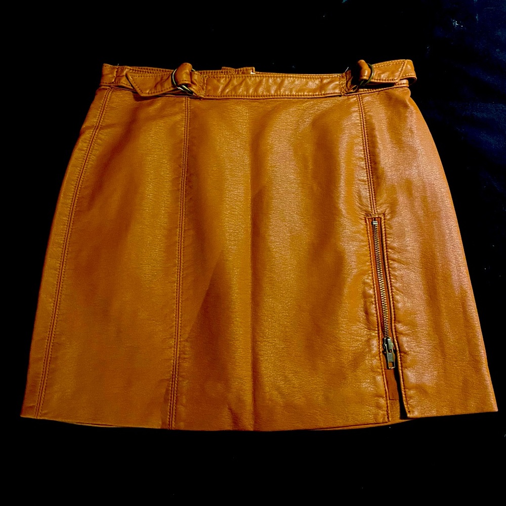 Brand new free people leather skirt with tags